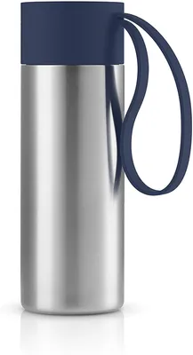 Obrázok produktu pre Eva Solo To Go Cup, To Go Mug, hrnček na kávu, hrnček na čaj, Coffee to go, hrnček, nerezová oceľ/plast/silikón, námornícka modrá, 350 ml, 567455
