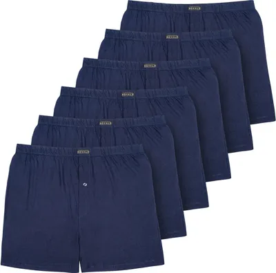 Produktbild von ROYALZ 6er Pack Boxershorts für Herren Baumwolle American hohe Taille leichte Unterhosen Men Weit Hoch Weich 6 Set Männer Unterwäsche