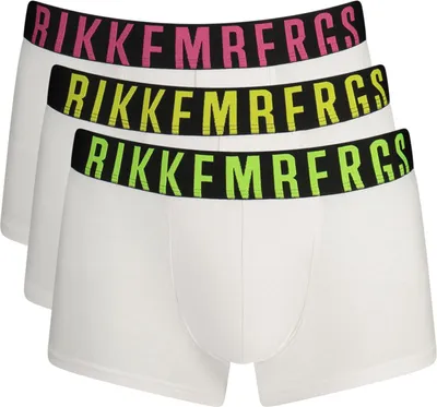 Immagine prodotto di confezione da 3 boxer da uomo - bianco, colori neon, comodo elastico in vita