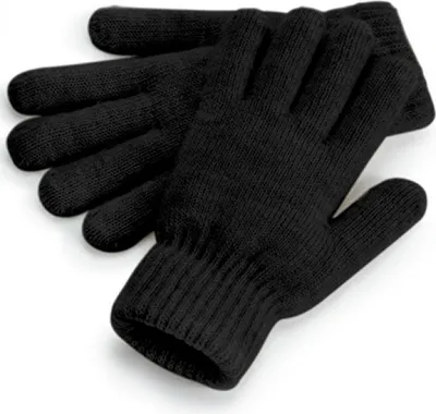 Image de Beechfield B387 | Gants à bordures côtelées - Farbe : Black Marl - Größe : Taille unique