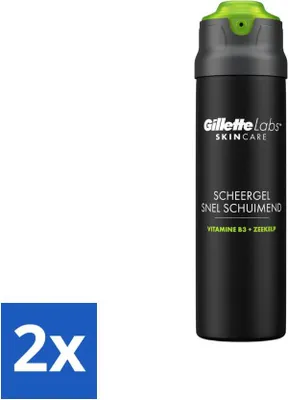 Obrázek produktu pro GilletteLabs - Gel na holení - Rychle pění - Snadno se oplachuje - 198 ml - Hodnotné balení - 2 kusy