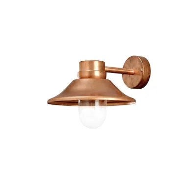 Produktbild von Konstsmide Vega Wandleuchte massiver Kupfer, klares Glas, Hand EU 412-900