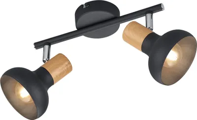 Immagine prodotto di Faretto da soffitto LATIKA nero 2xE14x10W in metallo, dimensioni: 18,5x30x13,5 cm, IP20, RL
