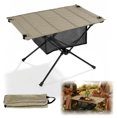 Imagen del producto de Mesa plegable para camping, ligera y estable, ideal para uso en exteriores