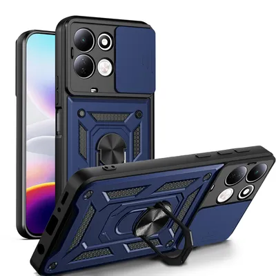 Produktbild von Outdoor Hülle Xiaomi Redmi 17 4G / 5G Handyhülle Kameraschutz Ringhalter Blau