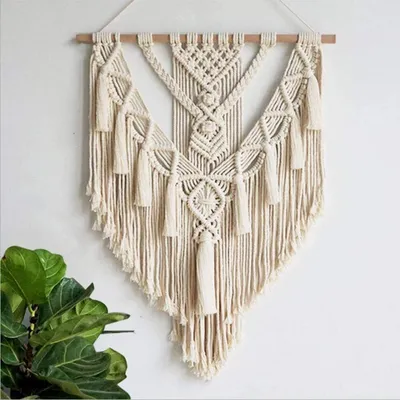 Produktbild von Wandbehang, 55x70cm Wanddeko Wandteppich Chic Böhmische Tapisserie Gewebte Für Schlafzimmer Und Wohnzimmer Dekoration