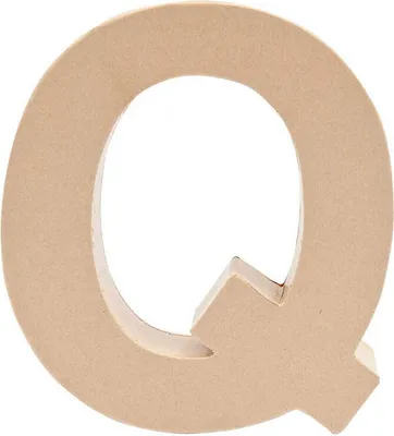 Produktbild von Buchstabe Q aus Pappmaché 17,5cm