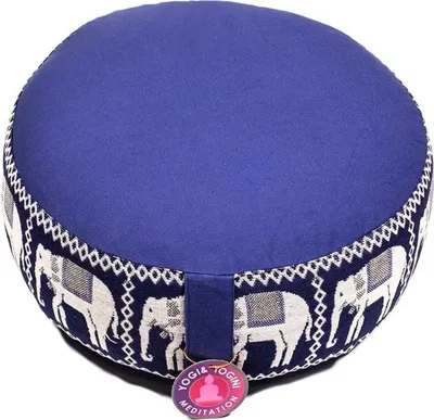 Produktbild von Meditationskissen Elefanten blau -- 33x17 cm