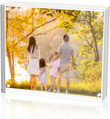 Produktbild von Acryl Fotorahmen 10 x 10 cm, doppelseitig, magnetisch, transparent, für 10 x 10 cm und 9 x 9 cm Fotos
