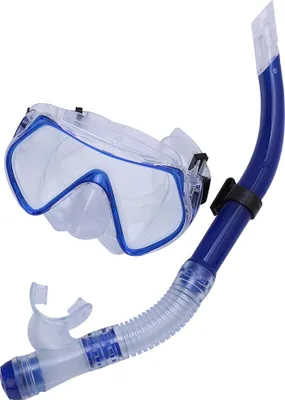 Produktbild von Taucherbrille für Erwachsene, Schnorcheln, Schwimmen, Unterwasserbrille, Schnorchel (blau)