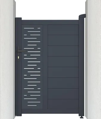 Produktbild von Gartentür aus aluminium 1m ARLBERG H.140cm grau