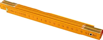 Imagen del producto de TOPEX: Cintas métricas de madera – 1 metro de longitud – 16 mm de ancho – Fácil de leer, acabado en color amarillo