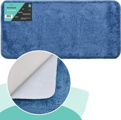 Produktbild von Badematte - 60 x 120 cm - Blau - Große rutschfeste Duschmatte Badezimmermatte oder Toilettenmatte