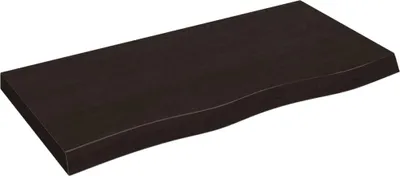 Produktbild von vidaXL Waschtischplatte Dunkelbraun 100x50x(2-6)cm Massivholz