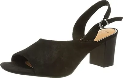 Produktbild von MARCO TOZZI Sandaletten, Leder, Absatz 6,5 cm Damen Schwarz - 37