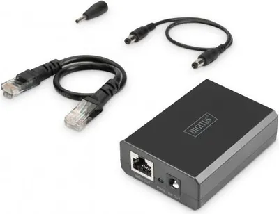 Zdjęcie produktu dla Digitus Rozgałęźnik Gigabit Ethernet PoE, 802.3bt, 51 W, Fast Ethernet, Gigabit Ethernet, 10,100,1000 Mbit/s, IEEE 802.3bt, Pełny, Pół-dupleks, Czarny, 48 V