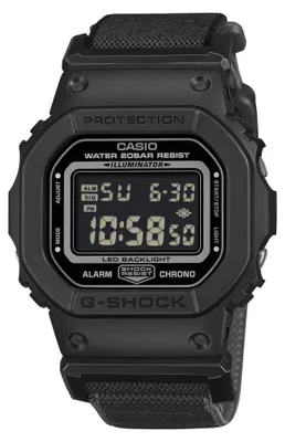 Produktbild von CASIO G-Shock Herrenuhr schwarz Polyesterband DW-5600MNC-1ER