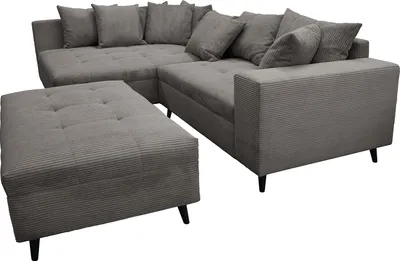 Produktbild von home24 Ecksofa mit Ottomane und Hocker