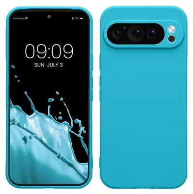 Produktbild von kwmobile Handyhülle für Google Pixel 9 Pro XL Hülle - weiches Handy Silikon Case - Schutzhülle Cover - Cool Glacier