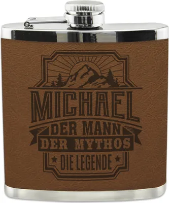 Produktbild von Personalisierter echter Kerl Flachmann mit Namen- Michael