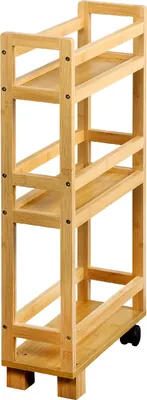 Image de KESPER Etagère à roulettes 15 x 74 x 36 cm, bambou KESPER 24860