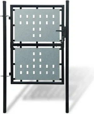 Obrázek produktu pro Černá jednokřídlá plotová branka 100 x 200 cm