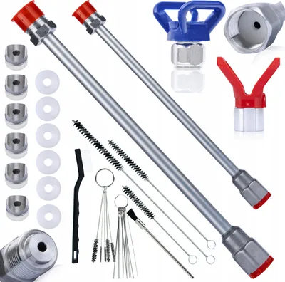 Immagine prodotto di Rosfix Set Lancia Spray 100 cm + 50 cm – Per Spruzzatori di Vernice con Filettatura da 7/8” | Pressione 290 bar | Con Portaugello
