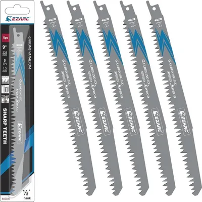 Zdjęcie produktu dla EZARC Brzeszczoty szablaste 5szt do drewna R931GS 225mm 5TPI