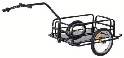 Zdjęcie produktu dla Przyczepka rowerowa – Kosz na rowery – Wózek transportowy – Wózek na zakupy – Składana przyczepka – Maks. 40 kg