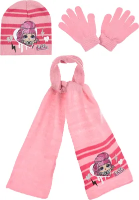 Produktbild von L.O.L. Surprise! Kinder Mädchen Winter-Set 3-tlg. Mütze, Schal und Handschuhe, Größe:54