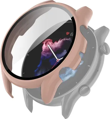 Immagine prodotto di Per Amazfit GTR 3 / GTR 3 Pro 2 in 1 Custodia in silicone TPU + vetro temperato Rosa