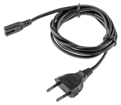 Produktbild von ChiliTec 18568 Netzkabel Eurostecker > Doppelnutstecker H03VVH2-F2G, 0,75 mm², 2,5A/250V, 1,5m