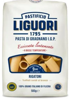 Produktbild von Pasta Liguori Rigatoni IGP | Italienische Hartweizenpasta | 500 g