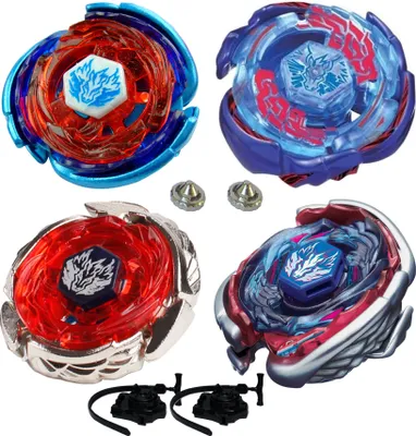 Zdjęcie produktu dla 4D PEGASIS Attack Pack 4 sztuki + 2 wyrzutnie + 2 metalowe końcówki: BB105 Big Bang, BB121A Wing, 3013-02 Big Bang Blue Wing, BB70 Galaxy