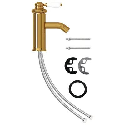 Image de Robinet de lavabo de salle de bain Doré 130x180 mm