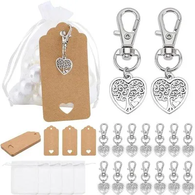 Produktbild von Sleutelhanger-Set aus 24 Stücken für Hochzeit, Geburtstag, Valentinstag und Feierlichkeiten