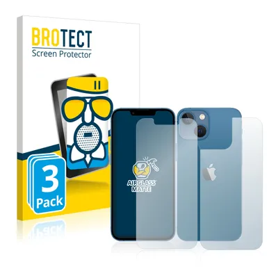Produktbild von 3x BROTECT Entspiegelungs Schutzglas für Apple iPhone 13 mini (Display+Rückseite) Schutzfolie Panzer Folie Glas Display Schutz matt