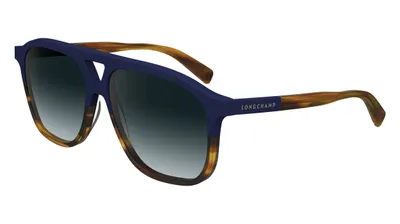 Image de LONGCHAMP LO751S 430 BLUE/HAVANA 58/14/140 FEMME Sonnenbrillen