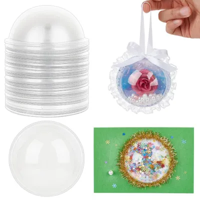 80 Stück durchsichtige Halbkugeln 8 cm, Süssigkeitskuppeln aus PVC