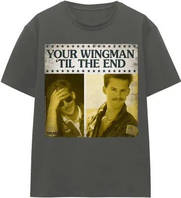 Produktbild von Top Gun - "Til The End" T-Shirt für Herren/Damen Uni TV16927 (L) (Holzkohle)