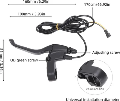 Produktbild von 1 Paar Motorrad-Kupplungsbremsgriffhebel aus Aluminiumlegierung links rechts elektrisch mit 2 Drähten