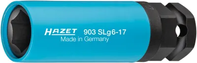 Zdjęcie produktu dla HAZET 903SLG-17, Gniazdo udarowe, Niebieski, 1 głowic(e), 1/2", Metryczny, 17 mm