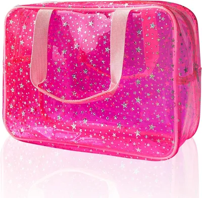 Productafbeelding van Grote, transparante, waterdichte make-uptas, 30x13x21 cm, geschikt voor reizen