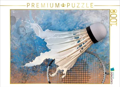 Image de CALVENDO Puzzle SPORT rencontre SPLASH - Badminton | 1000 pièces. Dimensions du puzzle assemblé : 64 x 48 cm. Puzzle photo pour des moments de bonheur