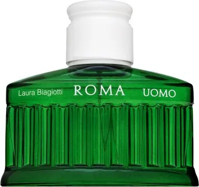 Produktbild von Laura Biagiotti Roma Uomo Green Swing, Männer, 75 ml, Nicht nachfüllbare Flasche, Bergamotte, Kardamom, Quitte, Geranium, Tonka-Bohne, Veilchen (Blatt), Kaschmirholz, Zedernholz, Vetiver