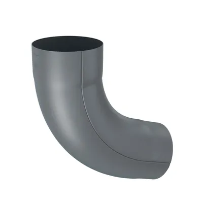 A single gray pipe elbow is shown against a white background.