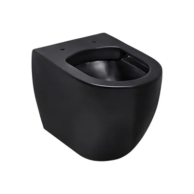 Produktbild von SCHÖNER WOHNEN-Kollektion Wand-WC ANTUS, Mattschwarz, spülrandlose Keramik hänge Toilette, Abgang waagerecht