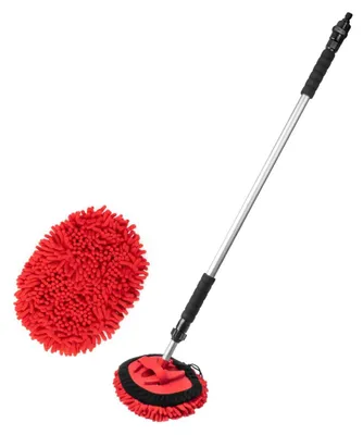 Produktbild von Teleskopische Mikrofaser-Auto-Waschbürste mit Wasseranschluss 98-168 cm
