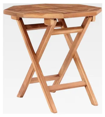 Produktbild von Klappbarer Gartentisch aus Teakholz, Beistelltisch für Balkon und Terrasse, 45x45x45cm