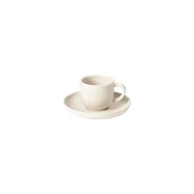 Imagen del producto de Tazas de espresso Casafina con platillo, modelo Pacifica Creme